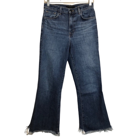J Brand Women's Julia High Rise Romance Flared Raw Hem Jeans 27 - Picture 8 of 8